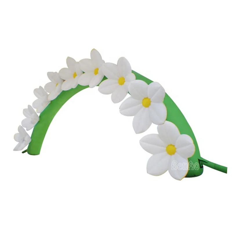 R187 Decorated with flowers durable inflatable entrance arch for wedding ceremony/party/inflatable arch with flowers for sale