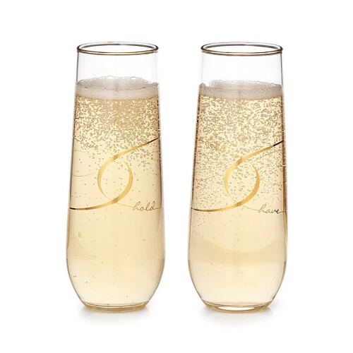 Popular Cheap Stemless Champagne Flutes 