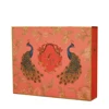 Peacock Floral Luxury Design Red Sample Gold Foil Wedding Invitation Card