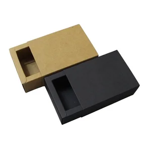 custom kraft cardboard gift packaging sliding paper drawer box