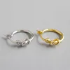Fashion jewelry Japan and Korea style Knot 18K gold plated S925 Sterling Silver earrings