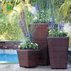 Foshan factory hot sale used square decorative bamboo home garden flower pot