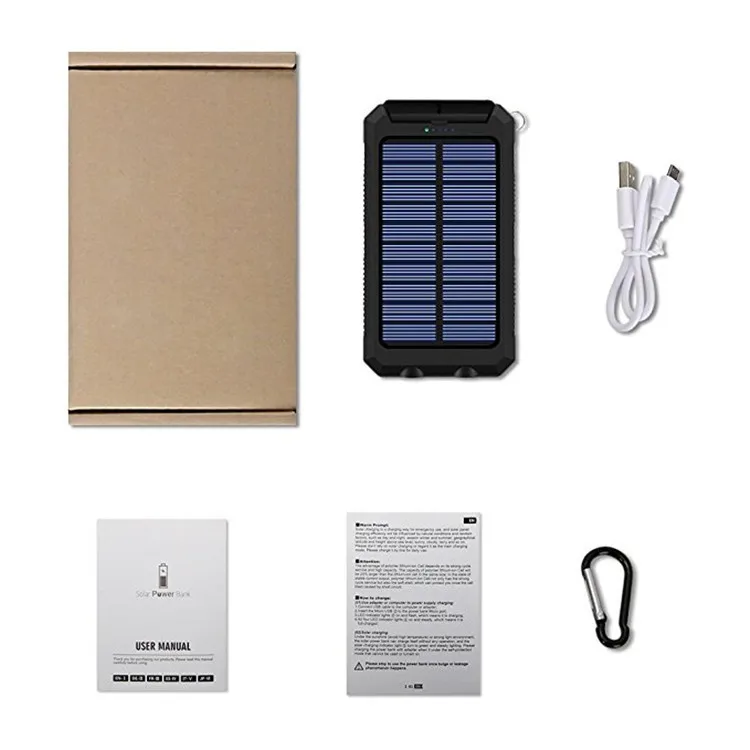 Hot selling waterproof mobile charger 10000mah power solar battery bank - ANKUX.COM