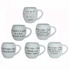 cheap white ceramic mug with black imprint from china supplier W0037