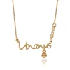 41968 Xuping fashion kids jewelry letter shaped design 18k gold plated baby necklace