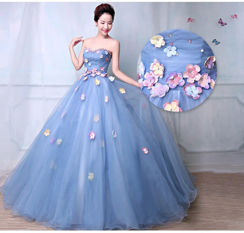Beaded Flower Colored wedding dress 2018 New Korean Style Light blue Princess Wedding Gowns, Light bule wedding dress
Beaded Flower Colored wedding dress 2018 New Korean Style Light blue Princess Wedding Gowns, Light bule wedding dress