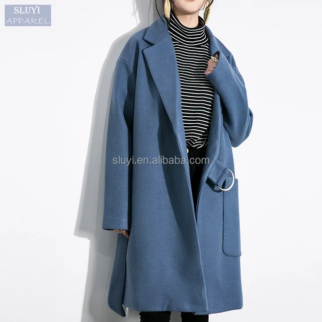 fur coat women fashion double-sided long sleeve lapel woolen