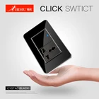 BIHU British standard 13a multi double 3 pin 2 gang electric wall switch and socket with 2 usb outlet