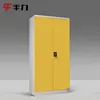 Double Swing Door Yellow Steel Filing Cabinet or Metal Cupboard