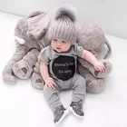 Baby Doll Kids Plush Pillow 65cm Plush Elephant Toy Baby Sleeping Soft Stuffed Pillow Newborn Doll Kids Birthday Gift