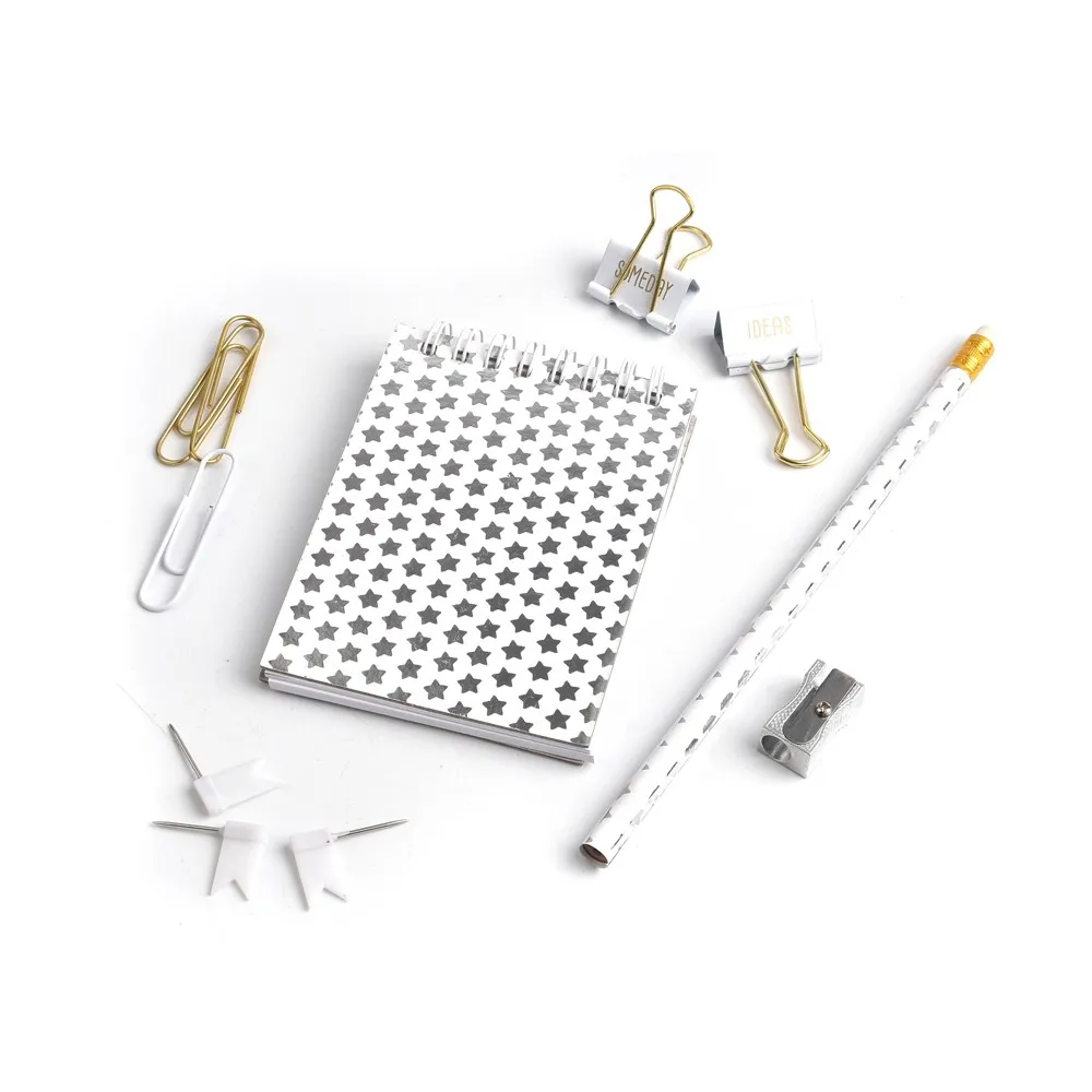 school office use high quality white and gold stationery gift
