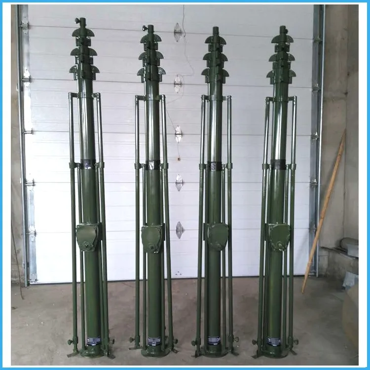 15m 50ft tv antenna aluminium winch telescopic mast, View 15m aluminum