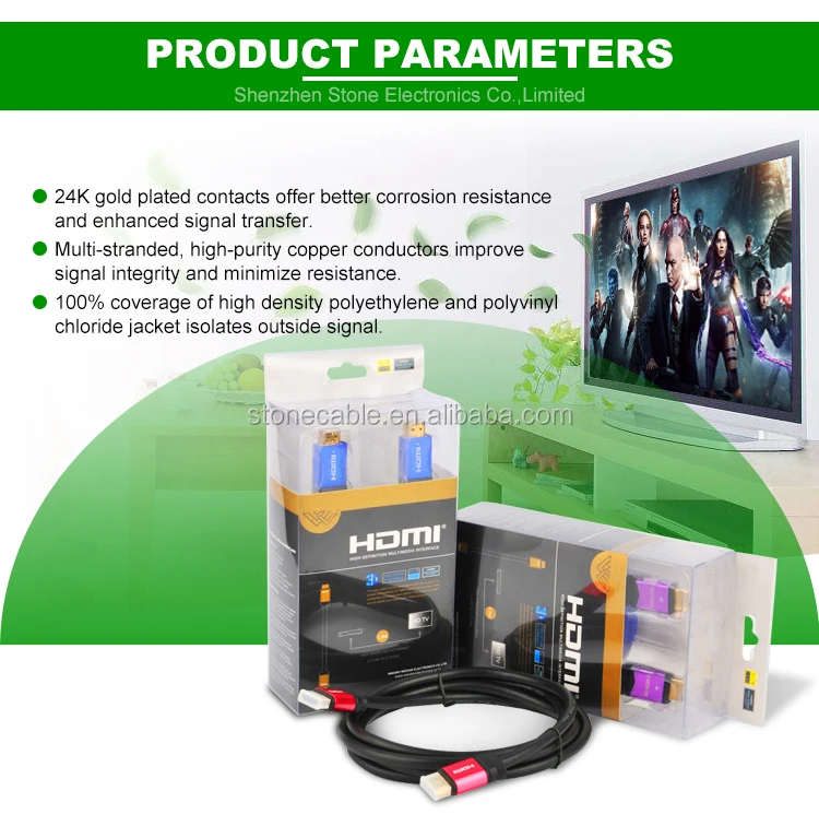 PREMIUM UltraHD HIGH SPEED 4K HDMI Cable w/Ethernet CL3/ FT4, 3D 3840*2160 60Hz SPEC 2.0V 10ft 25ft 35ft 50ft 100ft - ANKUX.COM