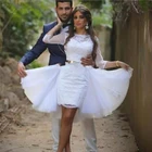Indian Girls 3 /4 Sleeve Backless Mini Short Wedding Dress
