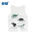 100% Real photo new fashion sleeveless white t shirt for boy