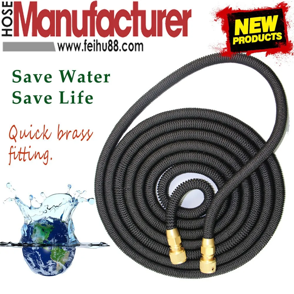 Magic Spiral Shrinking Latex Expandable Garden Hose/portable Water Hose
