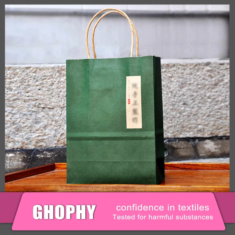 customized die cut handle paper bag for shopping brown kraft