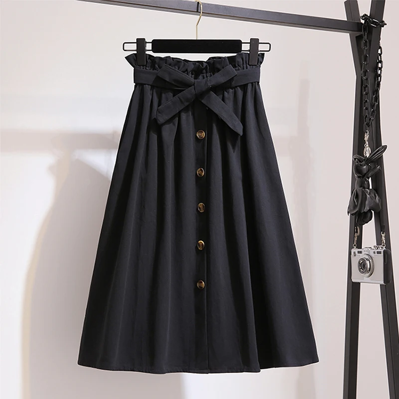 2019 High Waist Skirt Women Spring Summer Midi Skirts Womens Elastic Waist A Line Ladies Skirts With Belt, As show
2019 High Waist Skirt Women Spring Summer Midi Skirts Womens Elastic Waist A Line Ladies Skirts With Belt, As show
