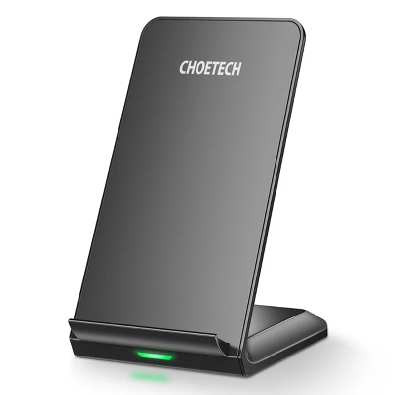 CHOETECH Qi Fast Wireless Charging Station For iPhone Xs Max Xr X 8 LED Wireless Holder Stand Charger For Samsung S9 S10, Black
CHOETECH Qi Fast Wireless Charging Station For iPhone Xs Max Xr X 8 LED Wireless Holder Stand Charger For Samsung S9 S10, Black