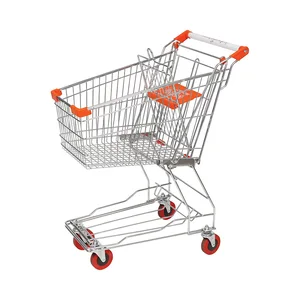 steel material 4 wheels shopping trolley