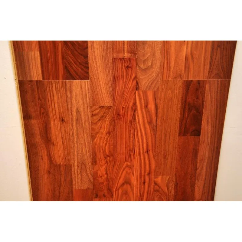 UV lacquered Red Color Walnut Engineered Flooring