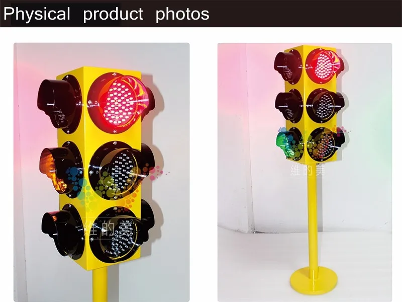 WDM Stainless Steel Waterproof Case Kids Traffic Signal Light 4 Faces