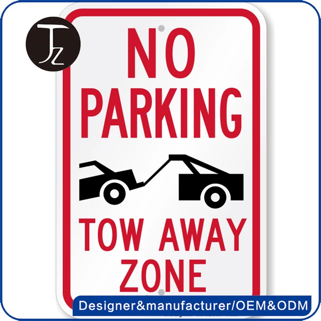 reflective aluminum customized road traffic no parking sign