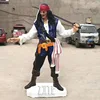 High Quality Movie Character Fiberglass Life Size Movie Pirate Statue