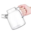 Wholesale1600ml high borosilicate glass water pot with Stainless steel cover for office