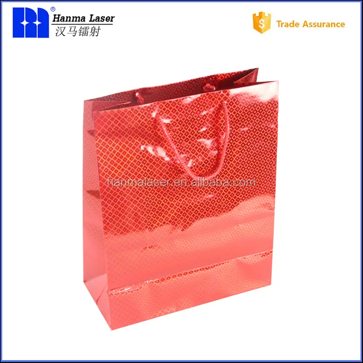 promotional holographic paper gift bag