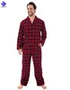 Red And Black Plaid 100% Cotton Flannel Pajama Set For Men