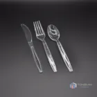 Luxury crystal clear cheap plastic spoon cutlery set
