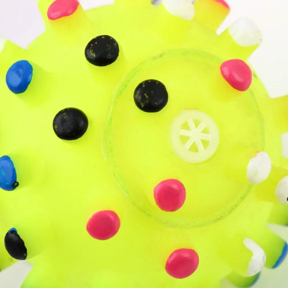 Colorful Pet Dog Cat Squeak Toy Ball Lovely Cat Chewing Ball Squeaker Quack Sound Toy