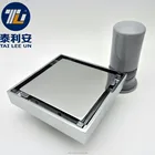 Lavatory outdoor water brass square toilet chrome plated floor shower floor drain cover