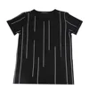 Custom Oversize Basic Striped T-shirt Custom Printing Men Fit Gym Clothing