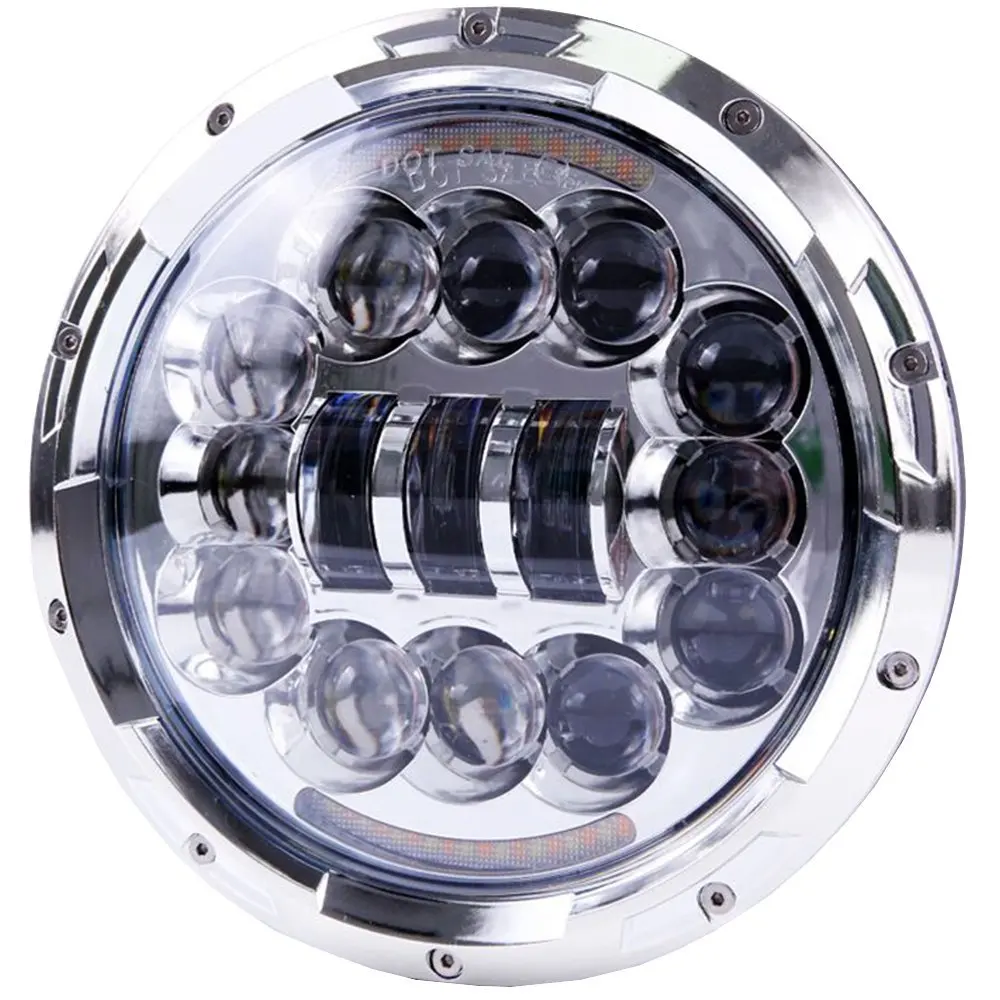LX-LIGHT 7 Inch Round Chrome Headlight Mounting Bracket 