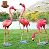 Wholesale outdoor resin standing flamingo statues for garden decoration