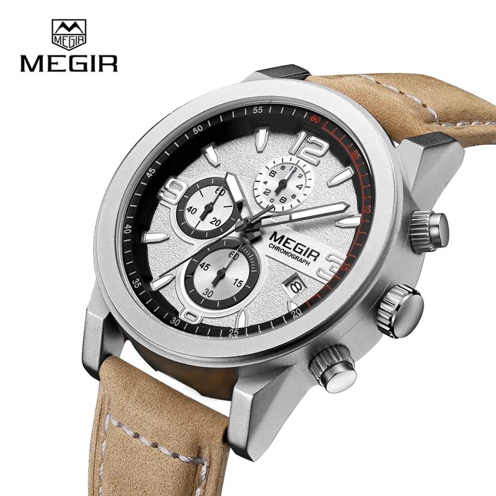 Hot selling quality megir chronograph man luxury wrist watch
Hot selling quality megir chronograph man luxury wrist watch