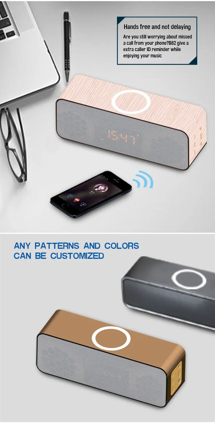 Qi Wireless Charging Pad with Blue tooth Speaker, Handsfree Wireless Speaker Blue tooth 4.2 Built-in 10W Wireless Charger - ANKUX.COM