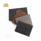 Mens Slim RFID Blocking Front Pocket Minimalist Genuine Leather Credit Card Holder
