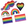 High quality LGBT rainbow custom embroidery patches sew on / iron on for clothing