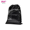 Black Soft Satin Bag Underwear Cloth Shoes Storage Packaging Bags Personalized Print Silk Drawstring Dust Bags