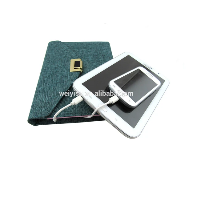 2018 new leading nice linen fabric multifunctional power bank