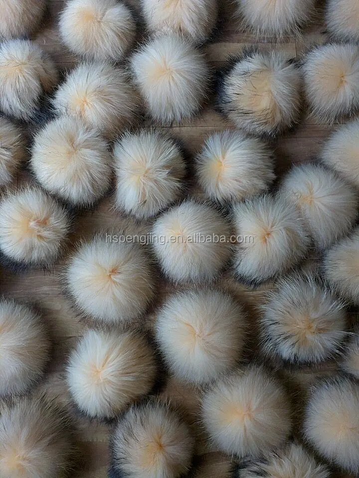 12-15センチサイズのアライグマの毛皮のポンポンpoms用帽子/入浴の供給仕入れ・メーカー・工場