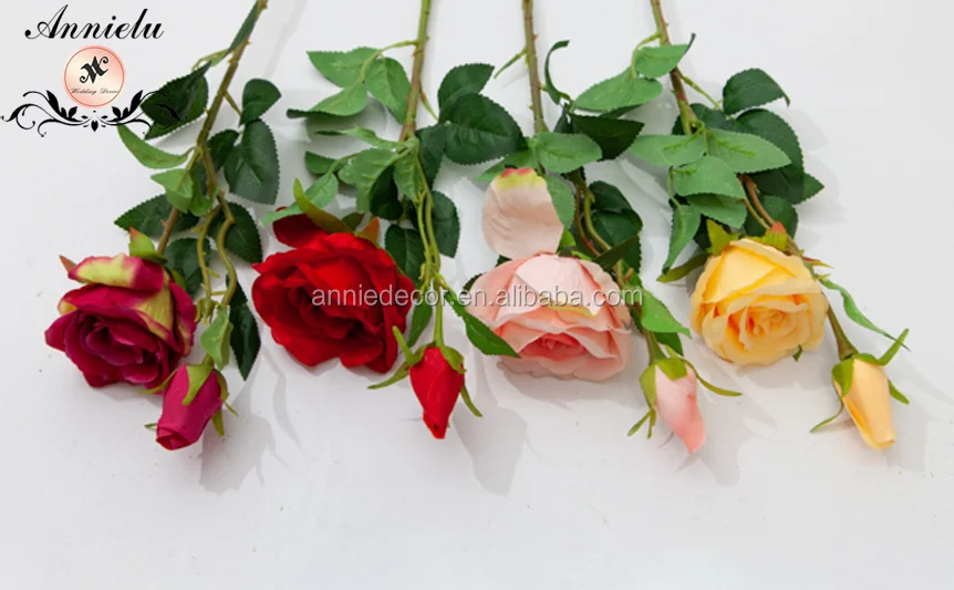 Hot Sale Artificial Silk diamond Roses Cheap Flowers For Decoration Wedding Artificial