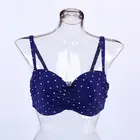 Wholesale fashion blue high quality Plus big size sexy custom spot girls bikini top