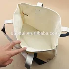 Heavy cotton canvas tote bag with inside and outside pockets