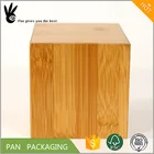 Logo Customization Pen Holder Unfinished Desktop Natural Color Varnish Bamboo Pen Holder