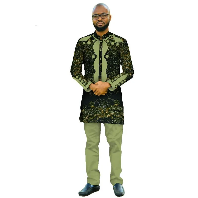 New Sets Brand Clothing Mens Shirt Long Sleeve Dashiki African Print Mens Tops & Long Pants Plus Size Mens Clothes WYN415, Colors
New Sets Brand Clothing Mens Shirt Long Sleeve Dashiki African Print Mens Tops & Long Pants Plus Size Mens Clothes WYN415, Colors