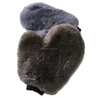 Gray Aussie Merino Sheepskin Lambs Wool Wash Mitt Wash Auto Detailing